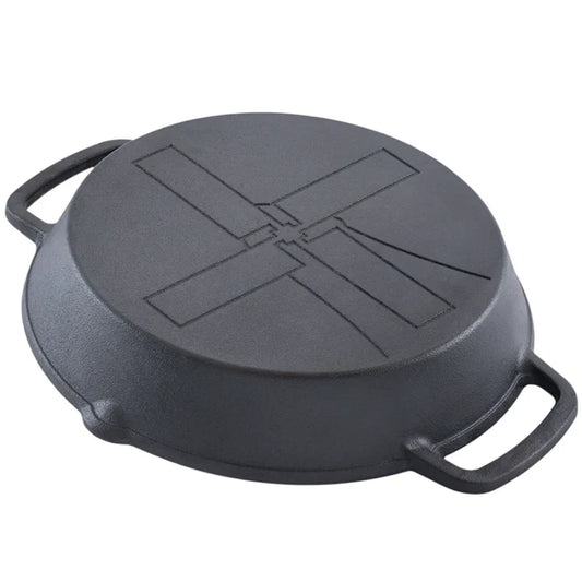 The Windmill Skillet Cast Iron met 2 Handvaten XLarge 31,5cm