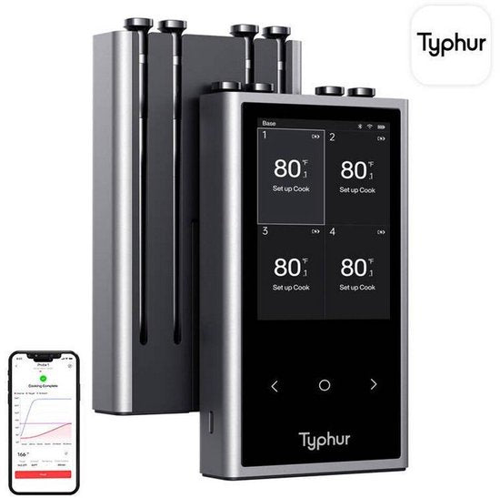 Typhur | Sync Quad Thermometer | 4 wireless probes