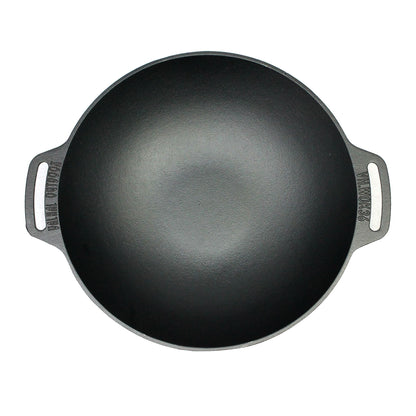Valhal Wok Gietijzer met handgrepen 36cm