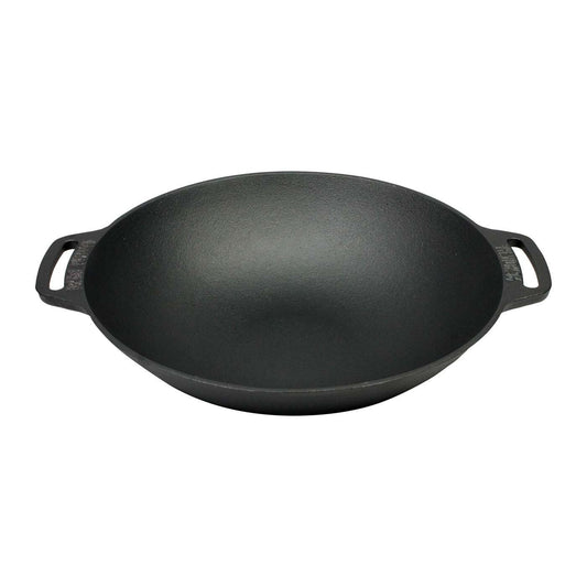 Valhal Wok Gietijzer met handgrepen 36cm