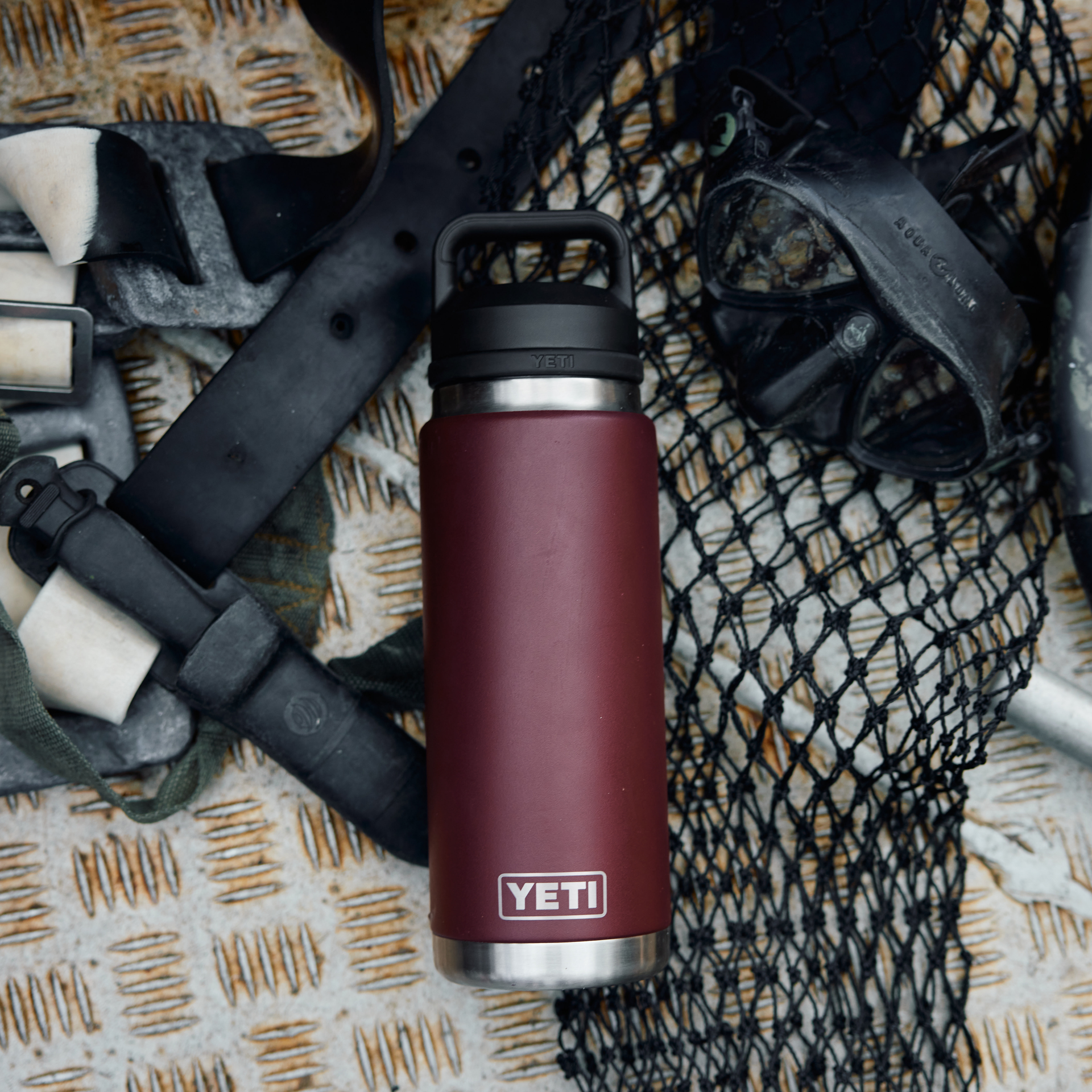 YETI Rambler Water Bottle with Chug Cap 18oz (532ml) | Wild Vine Red