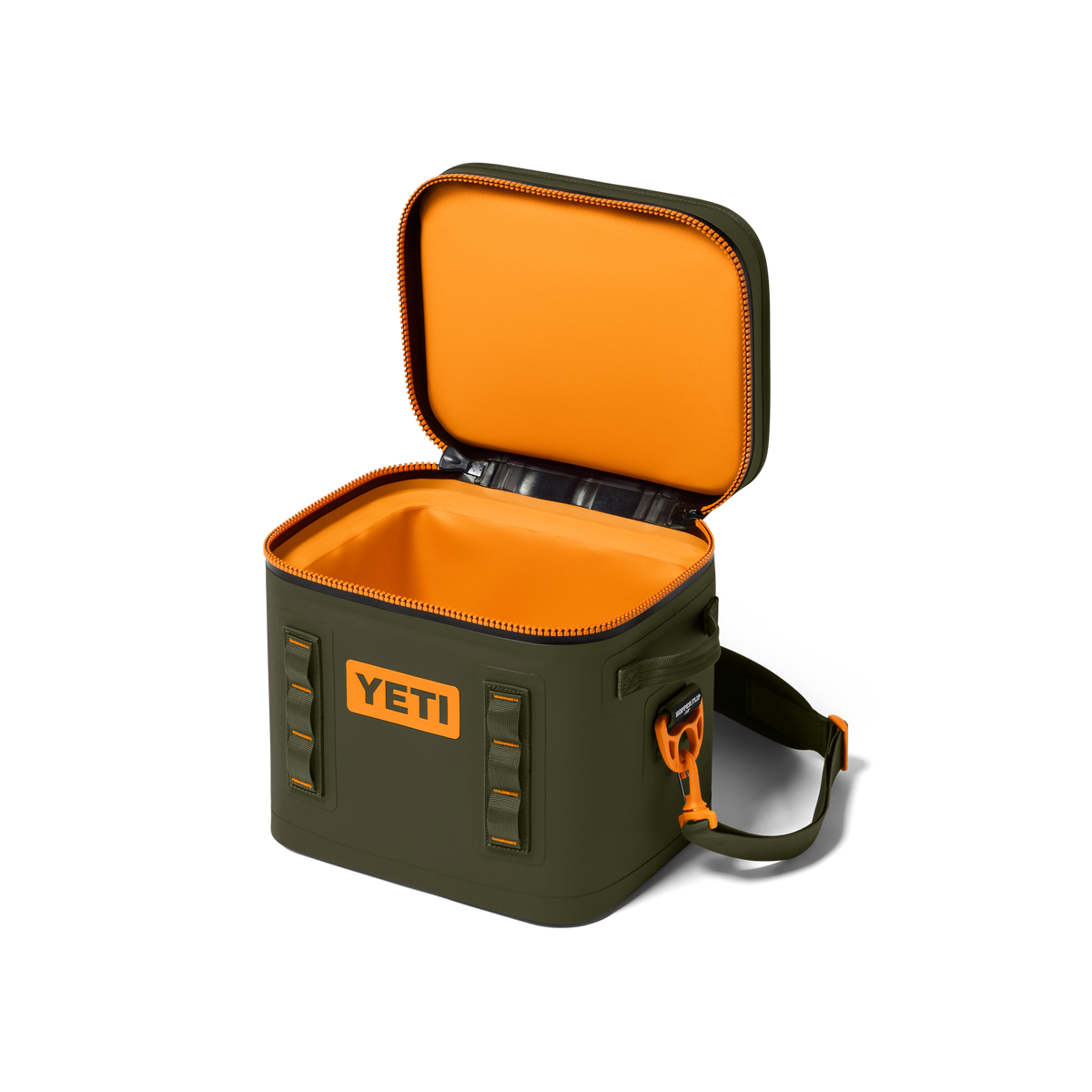YETI Hopper Flip 12 Soft Cooler | Olive + King Crab Orange