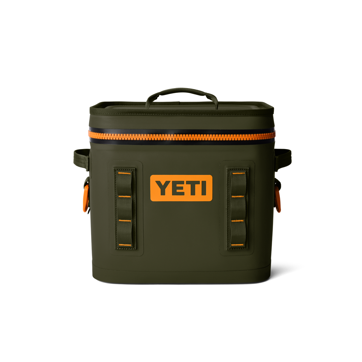 YETI Hopper Flip 12 Soft Cooler | Olive + King Crab Orange