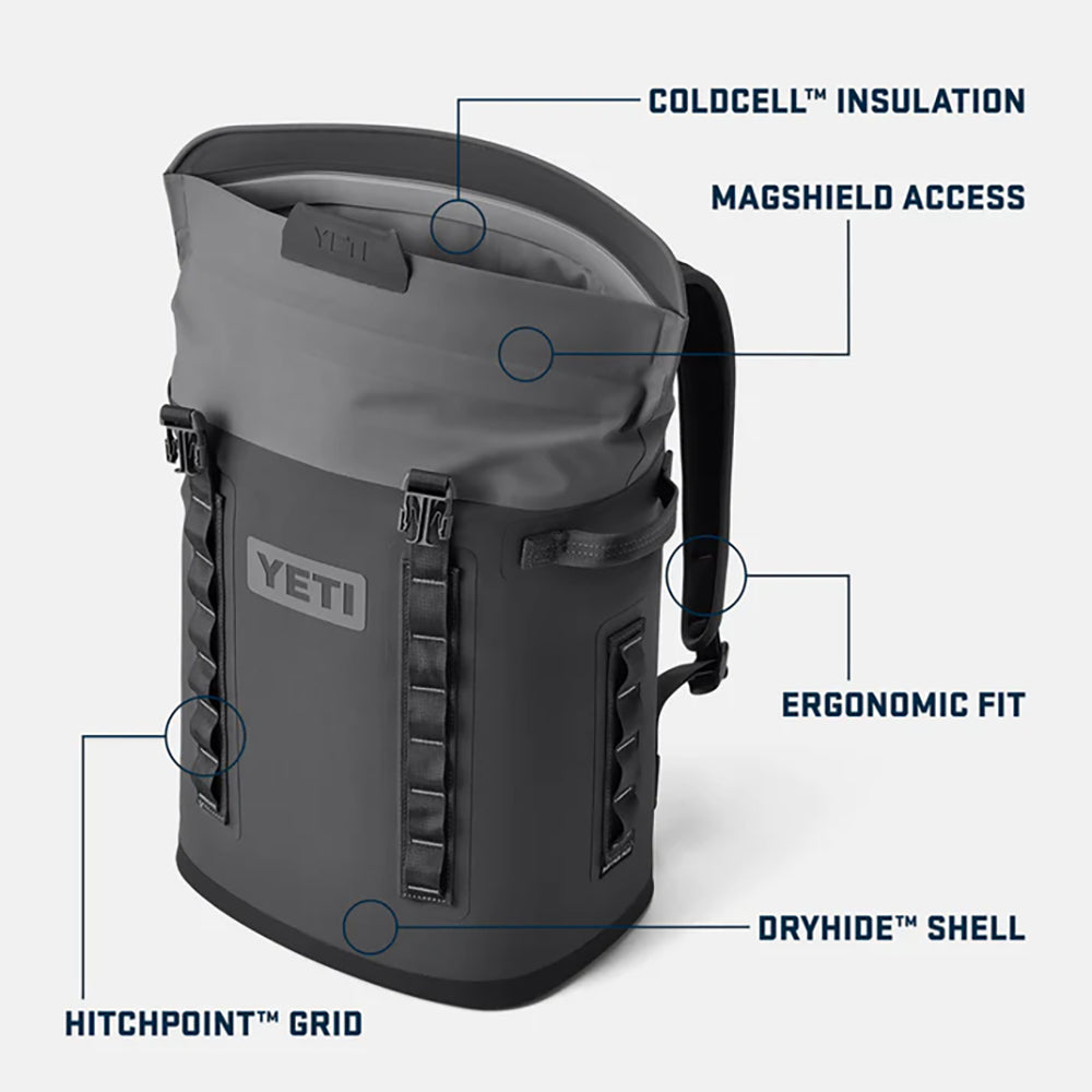 YETI Hopper M20 Backpack Soft Cooler | Fog Grey/Blue