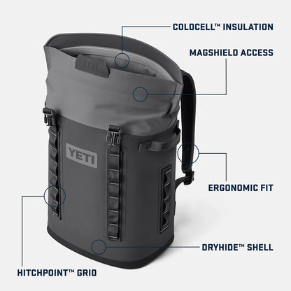 YETI Hopper M20 Backpack Soft Cooler | Fog Grey/Blue