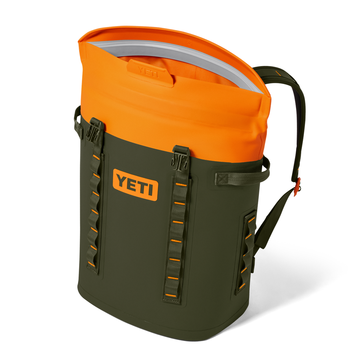 YETI Hopper M20 Backpack Soft Cooler | Olive + King Crab Orange