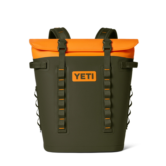 YETI Hopper M20 Backpack Soft Cooler | Olive + King Crab Orange