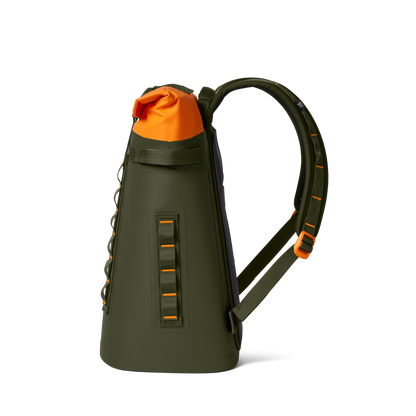 YETI Hopper M20 Backpack Soft Cooler | Olive + King Crab Orange