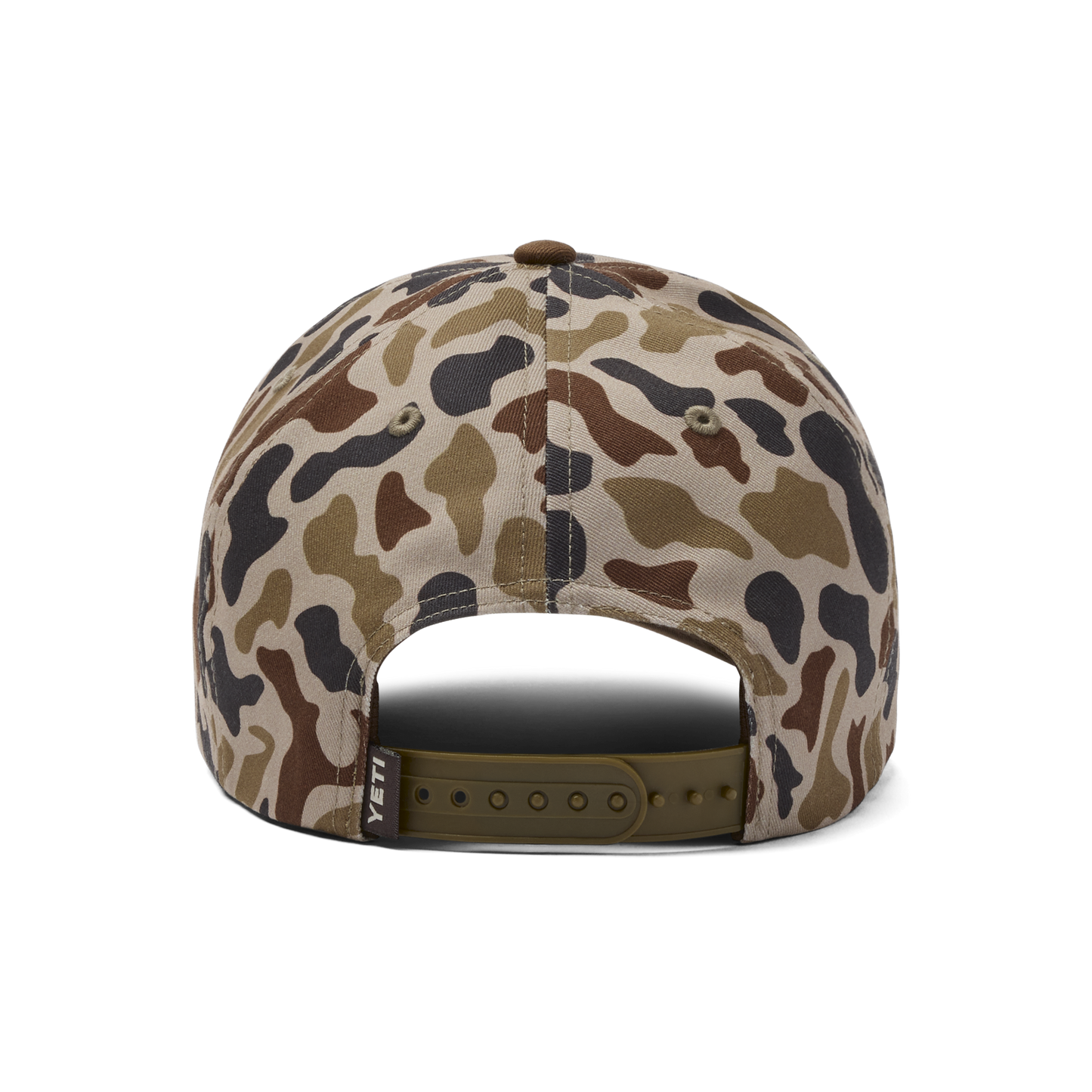 YETI Mid Pro Flat Brim Logo Badge Snapback | Wetlands Camo