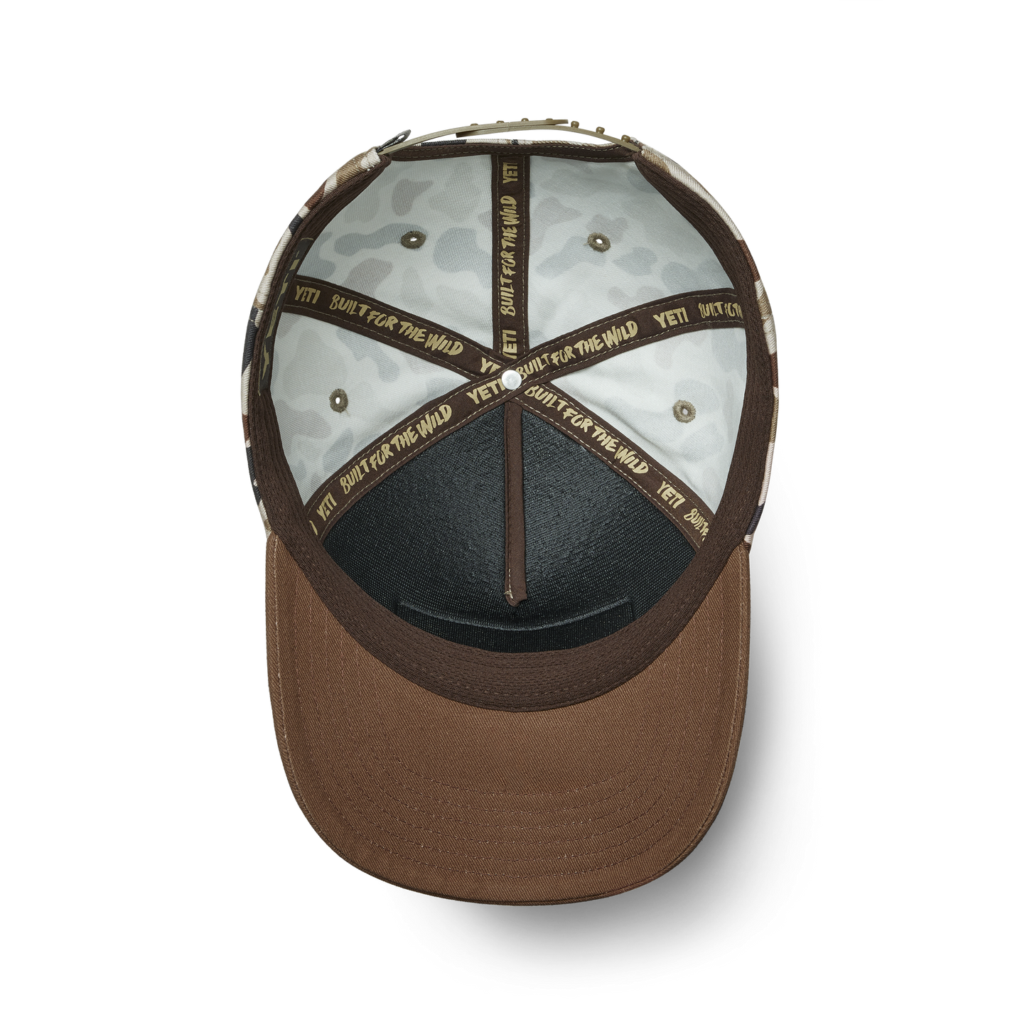 YETI Mid Pro Flat Brim Logo Badge Snapback | Wetlands Camo