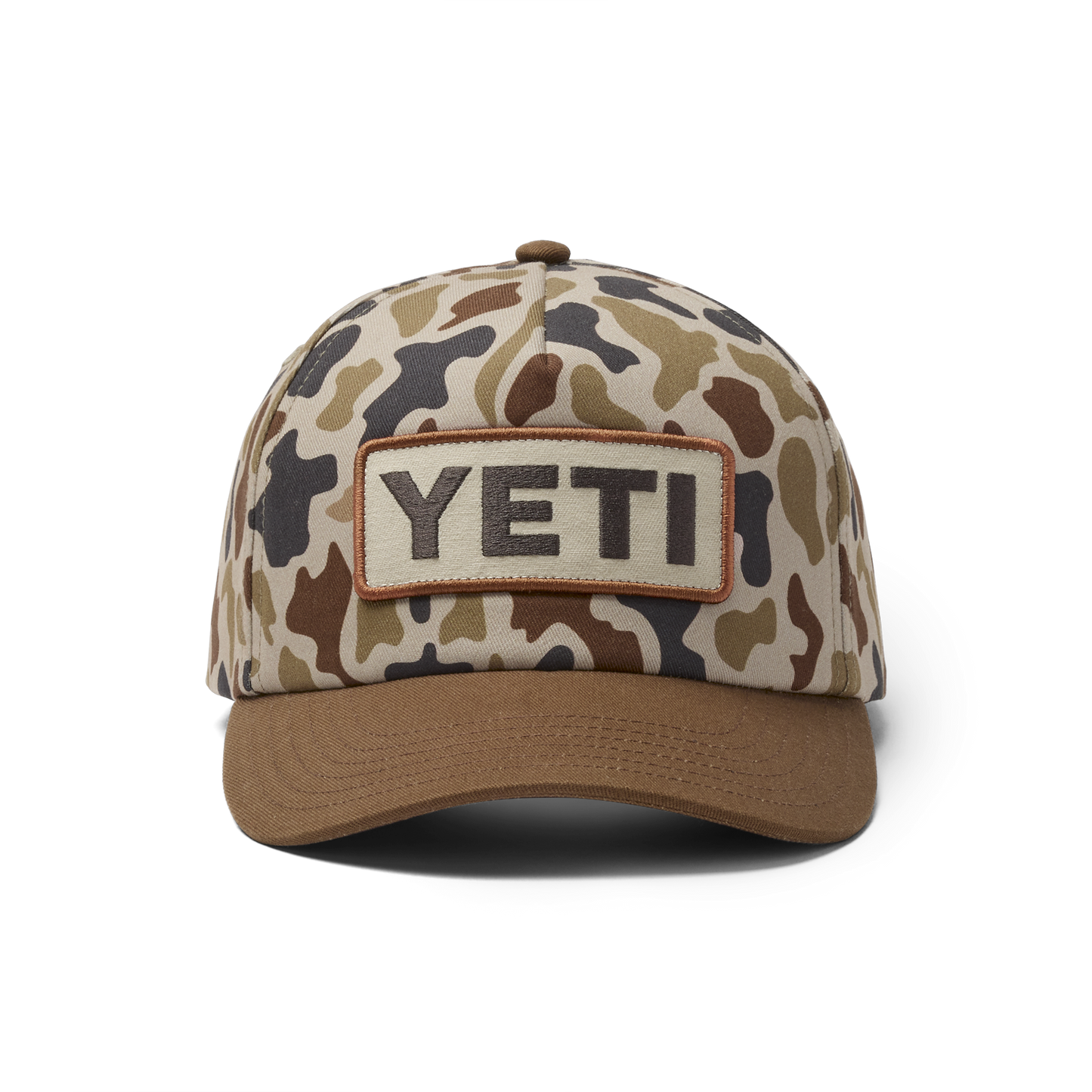 YETI Mid Pro Flat Brim Logo Badge Snapback | Wetlands Camo
