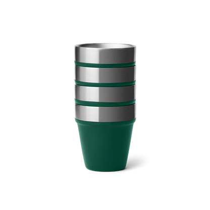 YETI Rambler Shot Glasses 1.7 oz (50ml) incl. Carrying Case | Black Forest Green