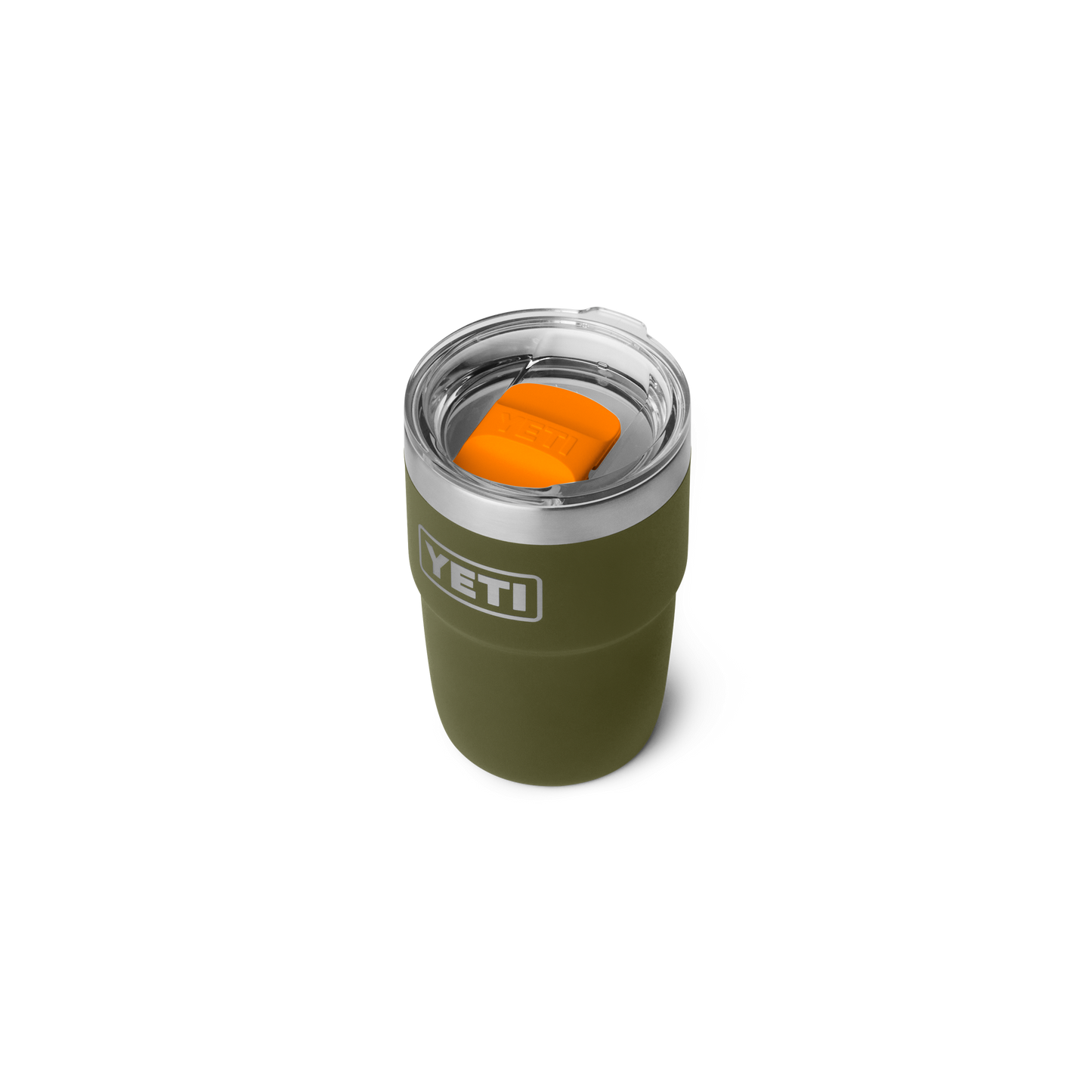 YETI Rambler Stackable Cup CL with Magslider Lid 8 oz (237ml) | Olive + King Crab Orange
