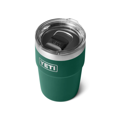 YETI Rambler Stackable Cup with Magslider Lid 16oz (473ml) | Black Forest Green