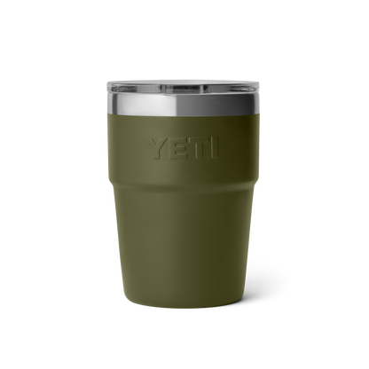 YETI Rambler Stackable Cup with Magslider Lid 16 oz (473ml) | Olive + King Crab Orange