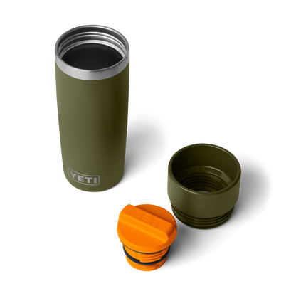 YETI Rambler Travel Bottle with Commuter Cap 16 oz (473ml) | Olive + King Crab Orange