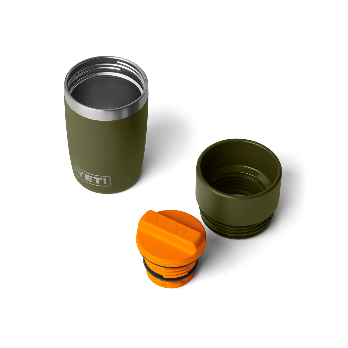 YETI Rambler Travel Bottle with Commuter Cap 8 oz (236ml) | Olive + King Crab Orange