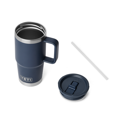 YETI Rambler Travel Straw Mug with color-matched straw lid 20 oz (591ml) | Navy