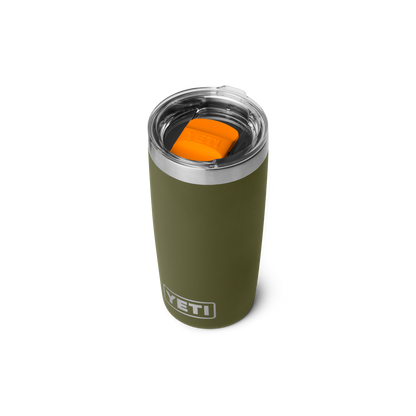 YETI Rambler Tumbler with Magslider Lid 10 oz (296ml) | Olive + King Crab Orange