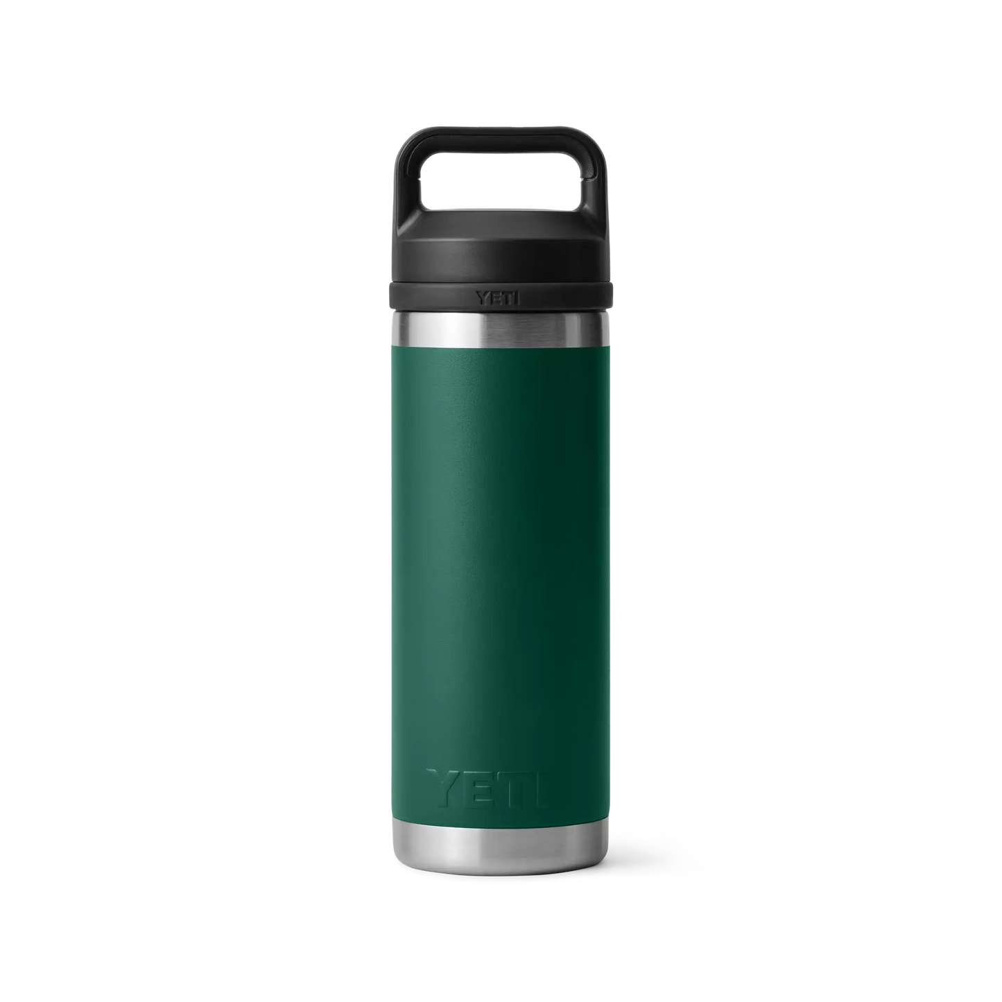 YETI Rambler Water Bottle with Chug Cap 18oz (532ml) | Black Forest Green