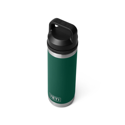 YETI Rambler Water Bottle with Chug Cap 18 oz (532ml) | Black Forest Green