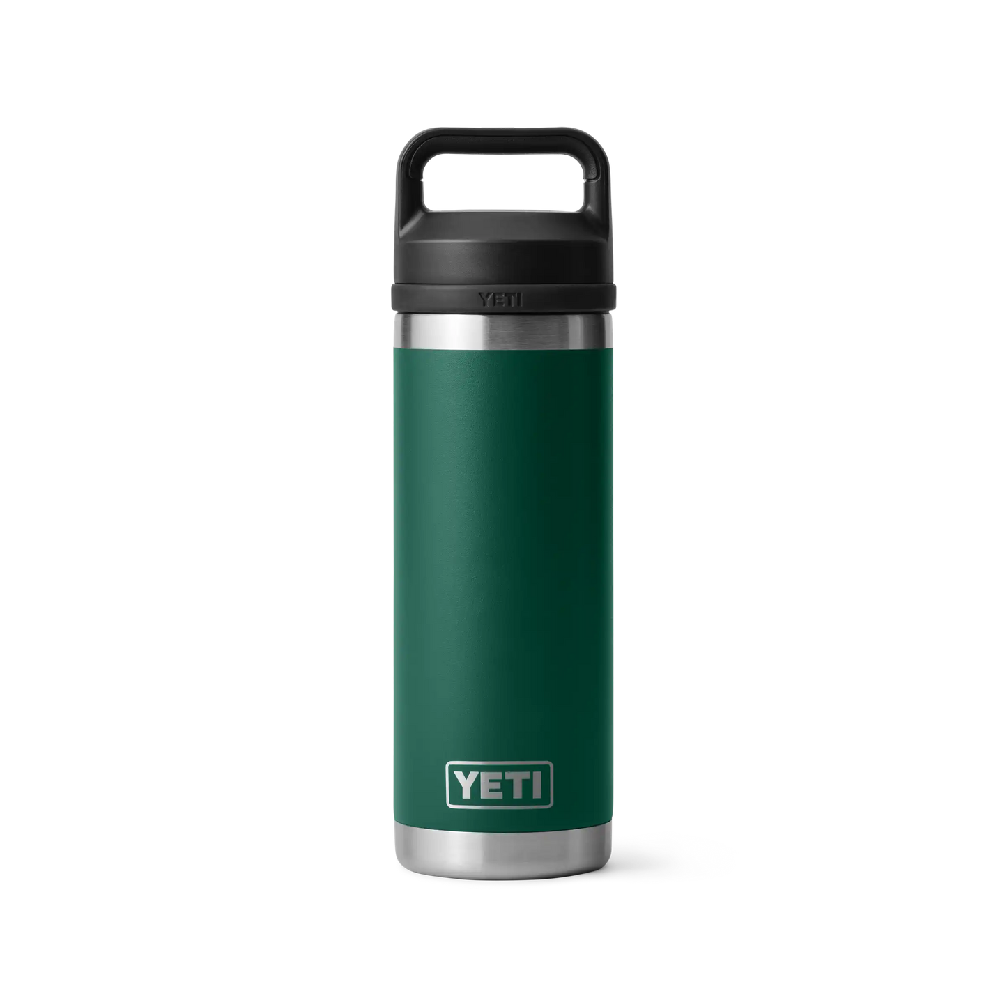 YETI Rambler Water Bottle with Chug Cap 18oz (532ml) | Black Forest Green