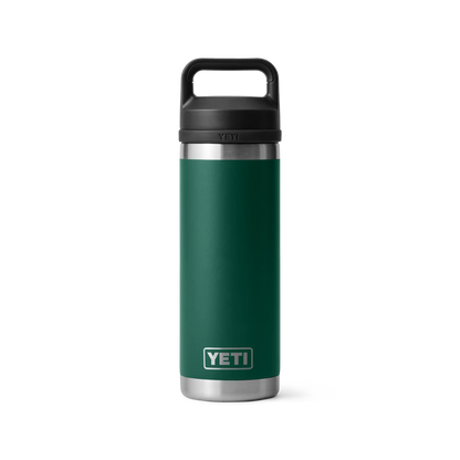 YETI Rambler Water Bottle with Chug Cap 18 oz (532ml) | Black Forest Green