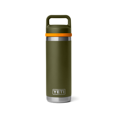 YETI Rambler Water Bottle with Chug Cap 18 oz (532ml) | Olive + King Crab Orange