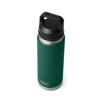 YETI Rambler Water Bottle with Chug Cap 26 oz (760ml) | Black Forest Green