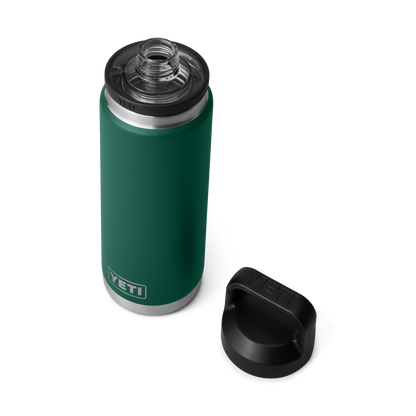 YETI Rambler Water Bottle with Chug Cap 26 oz (760ml) | Black Forest Green