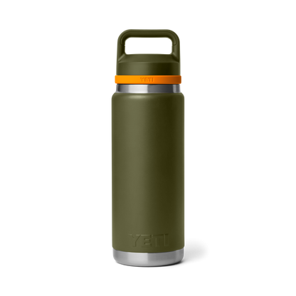 YETI Rambler Water Bottle with Chug Cap 26 oz (760ml) | Olive + King Crab Orange