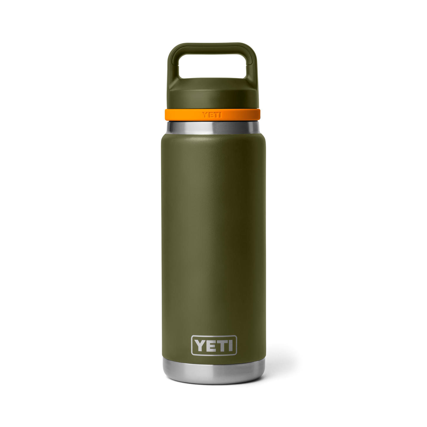 YETI Rambler Water Bottle with Chug Cap 26 oz (760ml) | Olive + King Crab Orange