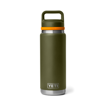 YETI Rambler Water Bottle with Chug Cap 26 oz (760ml) | Olive + King Crab Orange
