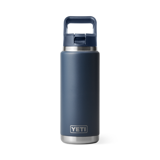 YETI Rambler Water Bottle with Color-Matched Straw Cap 26 oz (769ml) | Navy