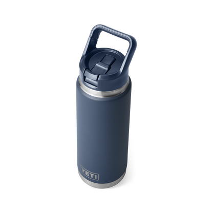 YETI Rambler Water Bottle with Color-Matched Straw Cap 26 oz (769ml) | Navy