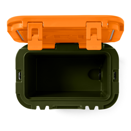 YETI Roadie 15 Hard Cooler | Olive + King Crab Orange