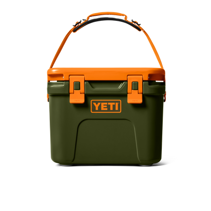 YETI Roadie 15 Hard Cooler | Olive + King Crab Orange
