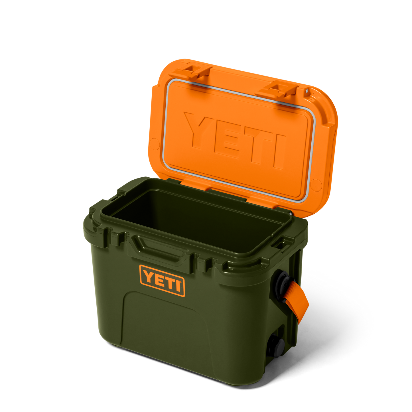 YETI Roadie 15 Hard Cooler | Olive + King Crab Orange