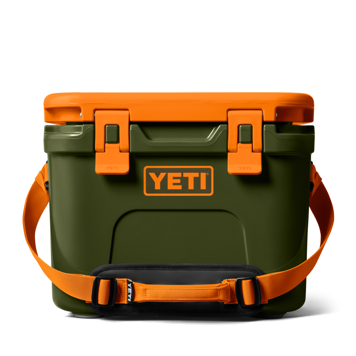 YETI Roadie 15 Hard Cooler | Olive + King Crab Orange
