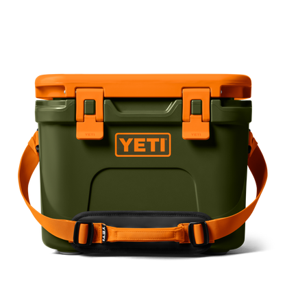 YETI Roadie 15 Hard Cooler | Olive + King Crab Orange