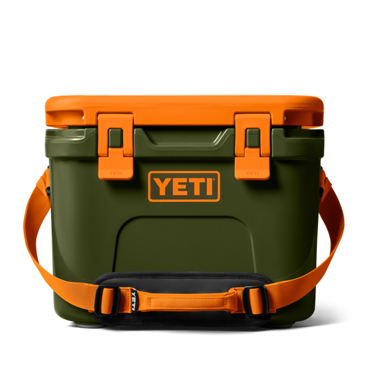 YETI Roadie 15 Hard Cooler | Olive + King Crab Orange