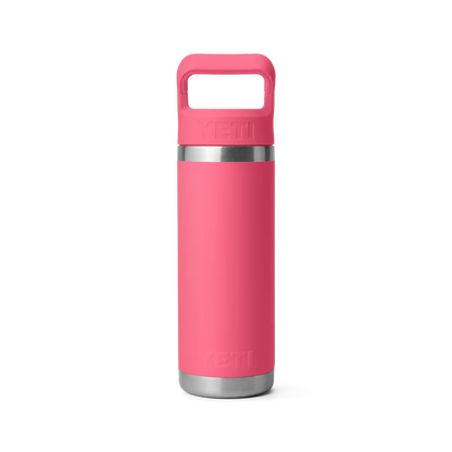YETI Rambler Water Bottle with Color-Matched Straw Cap 18oz (532ml) | Tropical Pink