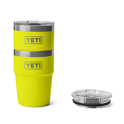 YETI Rambler Stackable Cup with Magslider Lid 16oz (473ml) | Firefly Yellow