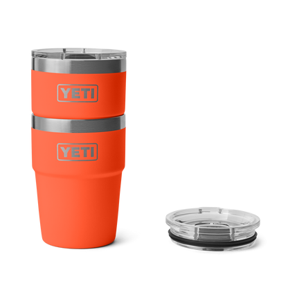 YETI Rambler Stackable Cup with Magslider Lid 16 oz (473ml) | Papaya