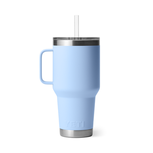 YETI Rambler Straw Mug with Straw Lid 35oz (994ml) | Big Sky Blue