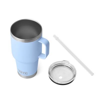 YETI Rambler Straw Mug with Straw Lid 35oz (994ml) | Big Sky Blue
