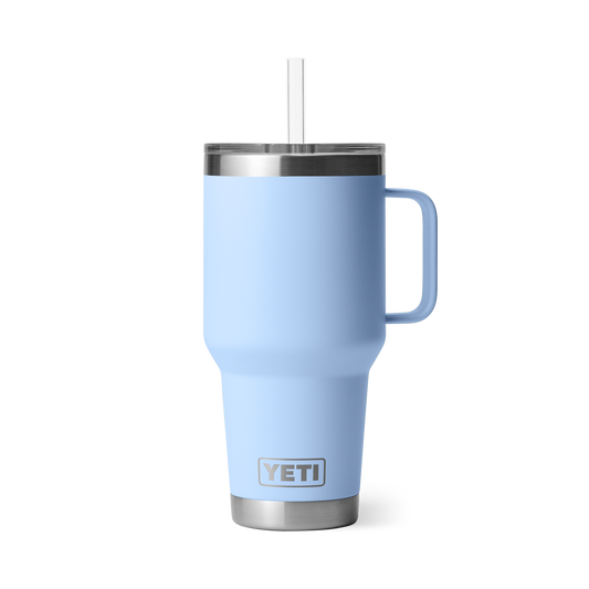 YETI Rambler Straw Mug with Straw Lid 35oz (994ml) | Big Sky Blue