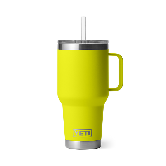 YETI Rambler Straw Mug with Straw Lid 35oz (994ml) | Firefly Yellow