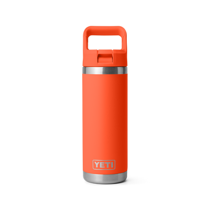 YETI Rambler Water Bottle with Color-Matched Straw Cap 18oz (532ml) | Papaya