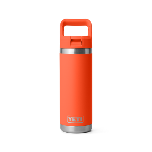 YETI Rambler Water Bottle with Color-Matched Straw Cap 18oz (532ml) | Papaya